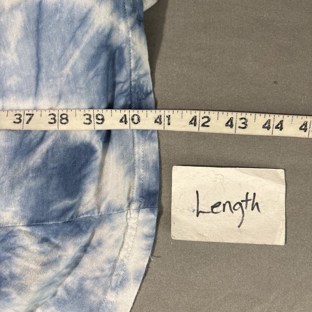 Tie Dye Flare Maxi Skirt Size Large Blue White Jersey Knit Festival Hippie Y2K - Picture 12 of 12